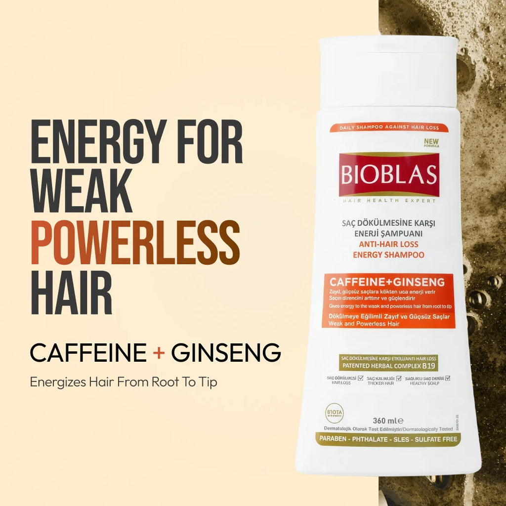 Bioblas Anti-Hair Loss Energy Shampoo (Caffeine + Ginseng)
