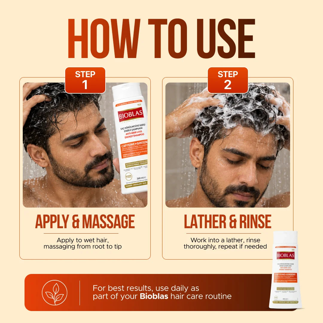 Bioblas Anti-Hair Loss Energy Shampoo (Caffeine + Ginseng)